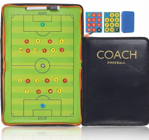 Pizarra Táctica de Fútbol Plegable Tipo Agenda